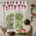 thumbnail image 6 of Pink Ballet Dancer Rod Pocket Curtain Valance, Cute Cartoon Girls Bow-knot Love Star Farmhouse Window Valance for Living Room, Bedroom, Kitchen 60"W x 18"L, 6 of 9