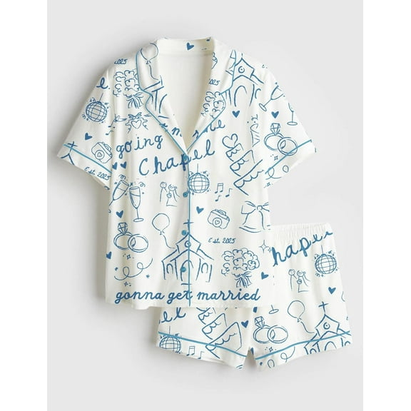 Going to the Chapel Pajama Set | Short & Long Pants Bridal Sleepwear for Women