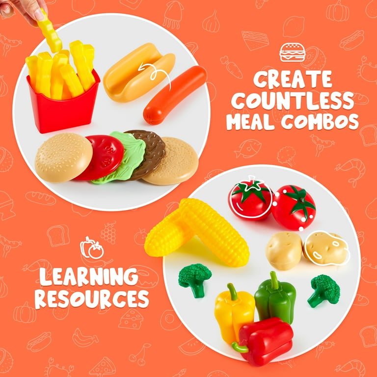 Free Shipping! Joyfy 200 Pcs Play Food Set for Kids Kitchen