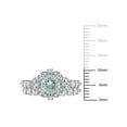 thumbnail image 2 of Everly Women's Aquamarine Topaz 10k White Gold Bridal Set, 2 of 6