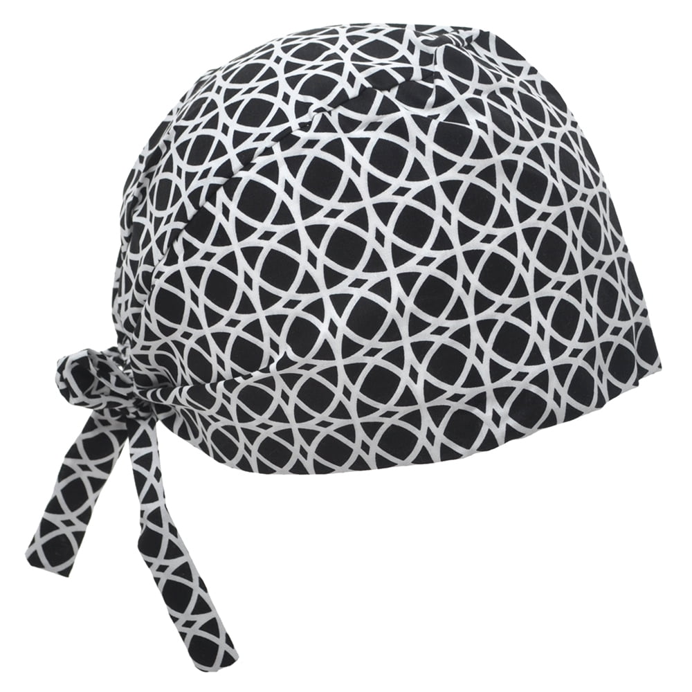 Opromo Adjustable Skull Cap Chemo Hat with SweatbandGeometric