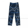 thumbnail image 6 of Mens Woman Casual Pajama Long Pant Loose Elastic Waistband Seahorses And Marine Ropes Navy Print Cozy Sleepwear Home Lounge Pants, 6 of 6