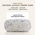 thumbnail image 3 of Mary Maxim Alpaca Yarn Medium Worsted Weight Natural Tweed Yarn 262 Yards, Raw Cotton, 3 of 7