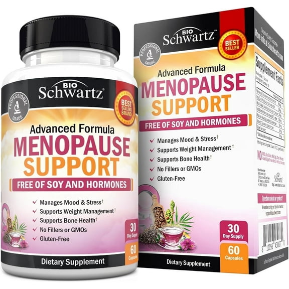 BioSchwartz Menopause Support Supplement for Mood and Balance, 60 Capsules