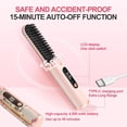 thumbnail image 5 of 2025 New Cordless Women's Hair Straightener Brush, Millions Negative Ion Electric Hair Straightening Brush, Fast Heating, USB Charging, Display Temperature (White), 5 of 7