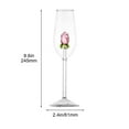 thumbnail image 3 of Christmas Lovely Rose White Wine Goblet Red Wine Glass Gift Box, 3 of 9
