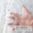 thumbnail image 4 of MAZBFF 3D Water Cube Shower Curtain Liner with 12 Hooks, 72"x72", PEVA, Mouldproof, No Odors, Eco Friendly, 4 of 6