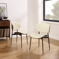 thumbnail image 4 of Art Leon Mid Century Dining Chairs PU Leather Wishbone Dining Chair,Set of 2, 4 of 6