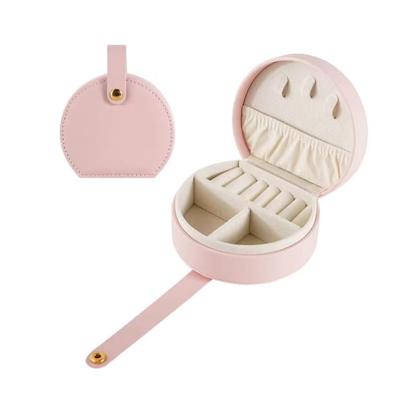 Mini Jewelry Travel Case Small Jewelry Box, Portable PU Leather Jewelry Organizer, Jewellery Storage Holder for Rings Earrings Necklace Organizer