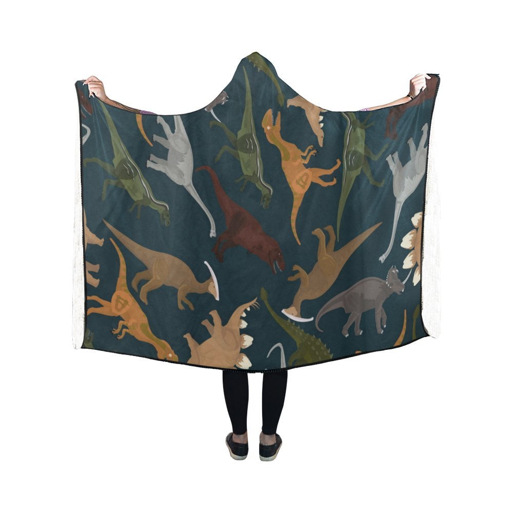 HATIART Hooded Blanket Dinosaurs Throws Kids Wearable Blanket