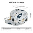 thumbnail image 6 of Gaeub Cartoon Planets Flat Bill Snapback Hats Baseball Caps with Adjustable for Running Workouts and Outdoor Activities, 6 of 9