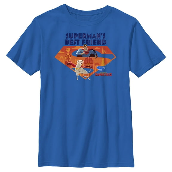 Boy's DC League of Super-Pets Superman's Best Friend Krypto Logo Graphic Tee Royal Blue Small