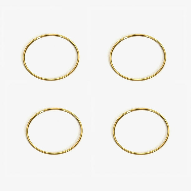 GHIDBK 0.5mm Extremely Thin Stainless Steel Anti-Tarnish Rings for Women Fashion Simple 18K Pvd Gold Plated Ring Office Style