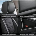 thumbnail image 6 of DIKSOAKR Full Set Car Seat Covers Fit for Mitsubishi Eclipse Cross 2018-2024 Seat Covers Waterproof Leather Automotive Seat Cushion Protector Compatible Airbag(Black,5 Seats), 6 of 7