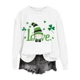 thumbnail image 2 of YABCSAZ St Patrick's Day Sweatshirts for Women Shamrock Clover Printed Funny Ugly Shirts Long Sleeve Irish Shirts Casual Loose Oversize Charms Shirts Blouse Paddy's Day Great Parade Tops, 2 of 5