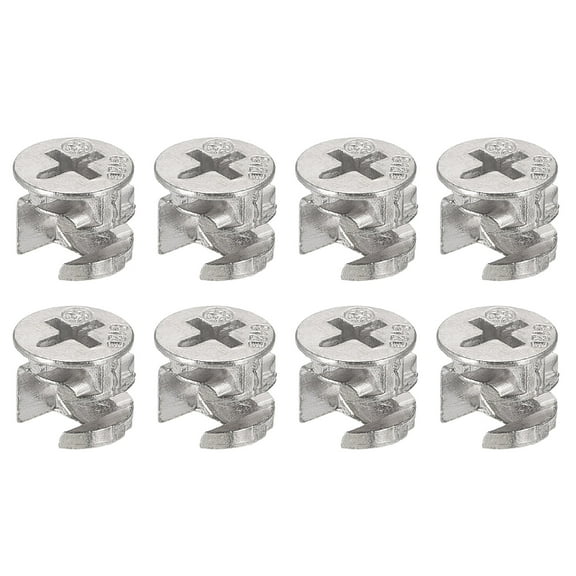 Cam Lock Nut for Furniture, 8 Pack 11.8x9.9mm Joint Connector Locking Nuts Furniture Connecting Cam Fittings