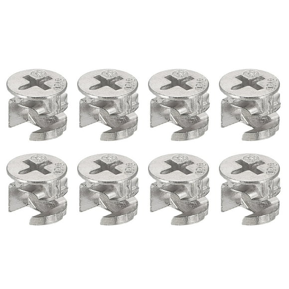 Unique Bargains Cam Lock Nut for Furniture, 8 Pack 11.8x9.9mm Joint Connector Locking Nuts Furniture Connecting Cam Fittings