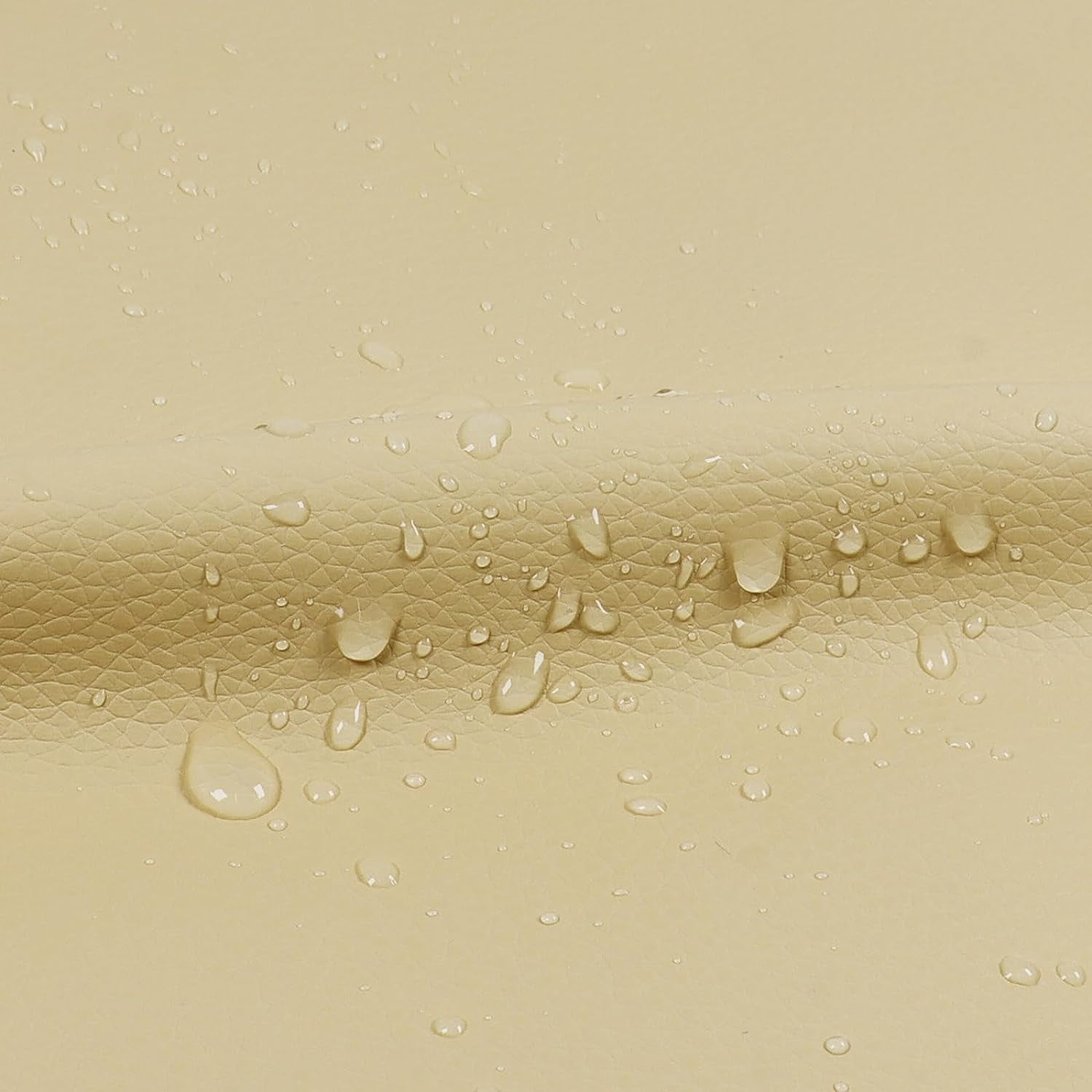Vinyl Marine Synthetic Leather Fabric - 55"W Waterproof Vinyl Material 0.6mm Thick Soft Upholstery Leather Sheets for Car Headliner Furniture Sofa Boat Replacement Renovate - Beige