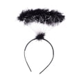 thumbnail image 4 of Diadema de ángel con halo de plumas, corona, accesorios de disfraz de ángel, accesorios para el cabello para fiesta de graduación, puesta en escena, Negro, 4 of 7