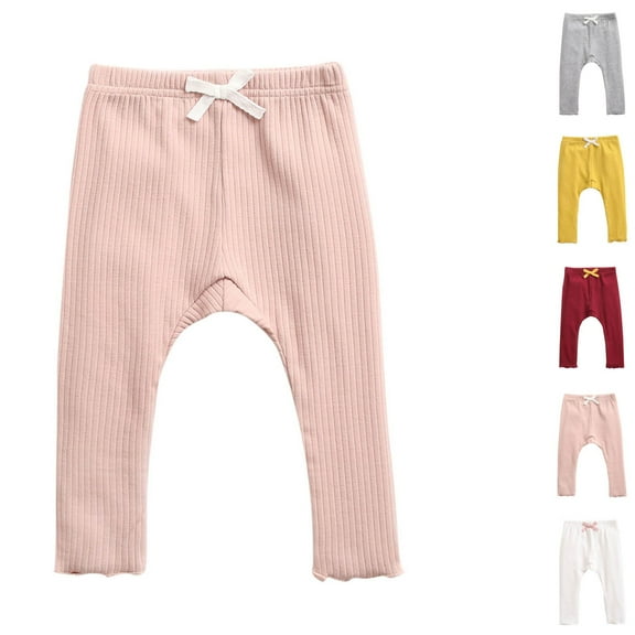 Swuxness Toddler Warm Leggings Pants, Kids Winter Pants, Girl Boy Leggings Solid Color Babystripe Big Butt Pants Kids Clothing Winter No Crotch Yellow, 3-4 Years