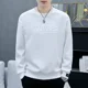 thumbnail image 4 of Sudadera con cuello redondo para hombre, ropa para hombre, sudadera negra sin capucha, cuello redondo, top gráfico, estilo coreano divertido, económico, 4 of 5