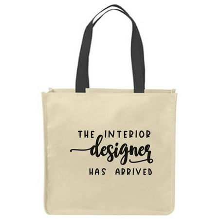 

Canvas Tote Bags The interior designer has arrived funny occupation style Reusable Shopping Funny Gift Bags