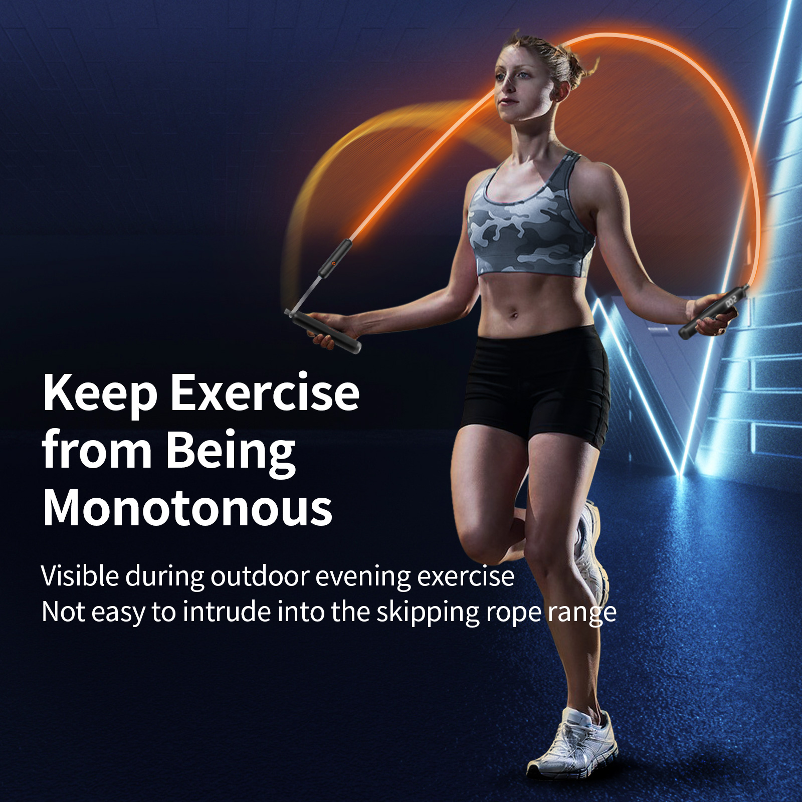 Cordless Jump Rope with Counter, 2 In 1 Weighted Ropeless Skipping Rope for Kids Women Men, Adjustable Digital Smart Jump Ropes for Fitness Workout Boxing Speed Training Crossfit Home Gym, Gray