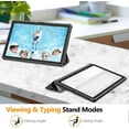 thumbnail image 4 of Fintie Slim Case for Samsung Galaxy Tab A8 10.5 inch 2022 Model (SM-X200/X205/X207), Soft TPU Smart Stand Back Cover Auto Wake/Sleep, Composition Book Black, 4 of 9