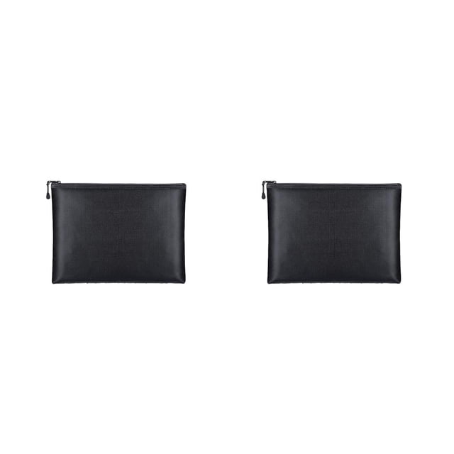 Decodeary Document Bag with Zipper Office Container Waterproof Safe Storage Large Capacity Holder Cash Jewelry Card Envelope M 2Set