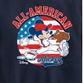 thumbnail image 3 of Disney - Americana - Mickey Americana Baseball - Toddler And Youth Crewneck Fleece Sweatshirt, 3 of 5