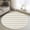 Green, variant on Turquoise Striped Large Round Rug 8 FT, Non Slip Living Room Area Carpet, Farmhouse Pinstripes Geometric Color Washable Soft Circle Rug Non-Shedding Floor Carpet for Bedroom Office Dining Room