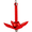 red, variant on Mosiee 1.5Lb Folding Anchor Carbon Steel Marine Anchor with Rope for Kayak Canoe Boat Black Anchor