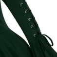 thumbnail image 4 of Renaissance Witch Costume, Halloween Cosplay Gown, Medieval Button Dress, Witch Hooded Dress, Gothic Cape Dress Retro Hooded Ruffle Sleeves Irregular Skirt Women'S Cape Coat, Green XXL, 4 of 6