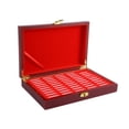 thumbnail image 2 of Caja de ExhibicióN ProteccióN Monedas Madera 50 Piezas Almacenamiento Redonda ColeccióN Conmemorativa, 2 of 5