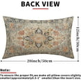 thumbnail image 3 of Navy Blue Orange Boho Lumbar Pillow Covers 12x20 Set of 2 Carpet Design Ethnic Bohemian Floral Pattern Rectangle Decorative Throw Pillow Cases Outdoor Farmhouse Decoration for Sofa Couch Bed, 3 of 6