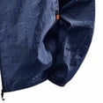 thumbnail image 7 of QSAWXQZ Men's Lightweight Sun Protection Windbreaker Jacket with Pockets Long Sleeve Lapel Collar Full Zip Casual Outdoor UPF50 Activewear Jacket XL, 7 of 7