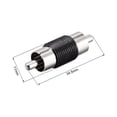 thumbnail image 2 of Acoplador de audio y video RCA macho a RCA macho Uxcell, niquelado, 2 unidades, 2 of 4