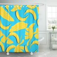 thumbnail image 1 of KSADK Colorful Abstract Yellow Bananas on Blue Leaves Green Aloha Color Diet Drawing Eating Shower Curtain Bathroom Curtain 66x72 inch, 1 of 1