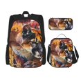 thumbnail image 1 of Balery Abstract Lion Painting Mochila escolar 3 en 1 para niños: mochila resistente con lonchera térmica y estuche para lápices. Mochila escolar para niños y niñas., 1 of 7