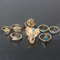thumbnail image 2 of 8pcs Bohemian Style Women Decoration Alloy Ring Set Jewelry Accessory (Gold), 2 of 8