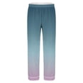 thumbnail image 4 of cllios Mens Long Sleeve Pajamas Sets Gradient Print Loungewear Ultra Soft Button Down Sleepwear 2 Pcs Pj Set with Pockets, 4 of 6