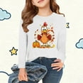 thumbnail image 2 of White Boy Girl Kids Girl Boy Graphic Tops Crewneck Blouses for Child Long Sleeve Elegant Happy Festival Gift Thanksgiving Brunch Kawaii T Shirt Thermal Winter Fall Shirts 2025 3 Years, 2 of 5