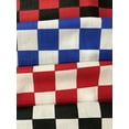 thumbnail image 2 of 1" Check Board Print Broadcloth, 60" Wide, Sells by the Yard from Sal Tex Fabrics, Royal/White, 2 of 2