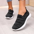 thumbnail image 2 of CAICJ98 Non Slip Shoes for Women Walking Shoes Women Breathable Cushion Running Tennis Fashion Sneakers with Arch Support,Black, 2 of 4