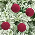 thumbnail image 6 of 20PCS Velvet Christmas Ornaments - 2.36" Flocked Red & Green Xmas Tree Balls, Shatterproof Holiday Decorations for Festive Home Decor, 6 of 8