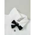 thumbnail image 4 of CARETOO Newborn Boy Clothes Suit 5Pcs Infant Formal Outfit Dress Shirt Bowtie Vest Corsage Pants Set, 4 of 19