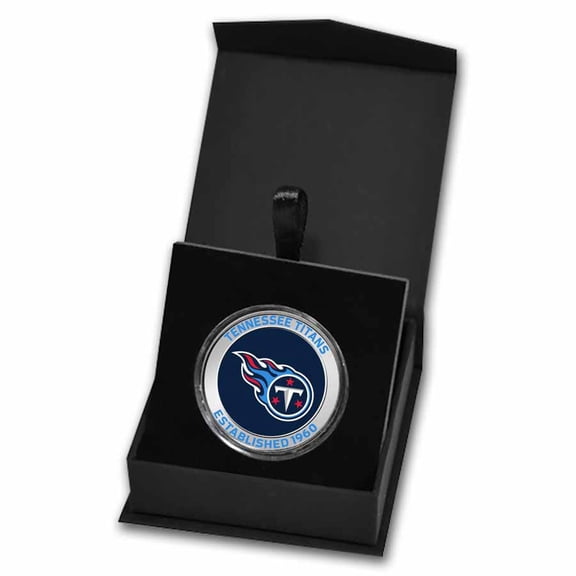 NFL Tennessee Titans 1 oz Silver Colorized Round (w/Box)