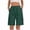 AA-Green, variant on Linen Bermuda Shorts for Women Summer High Waisted Knee Length Cargo Shorts Solid Casual Drawstring Wide Leg Hiking Capris with Pockets Pink M