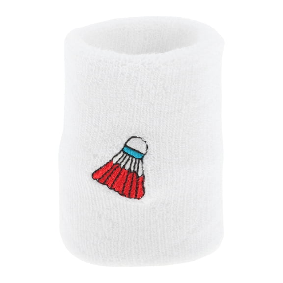 Unique Bargains 1 Pc Breathable Wristbands Comfortable Sports Wristband Badminton White