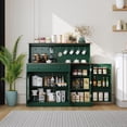 thumbnail image 7 of HLR 48" Modern Wood Kitchen Pantry Cabinet, Coffee Bar with Drawer & Microwave Stand, Dining Room, Green, 7 of 7